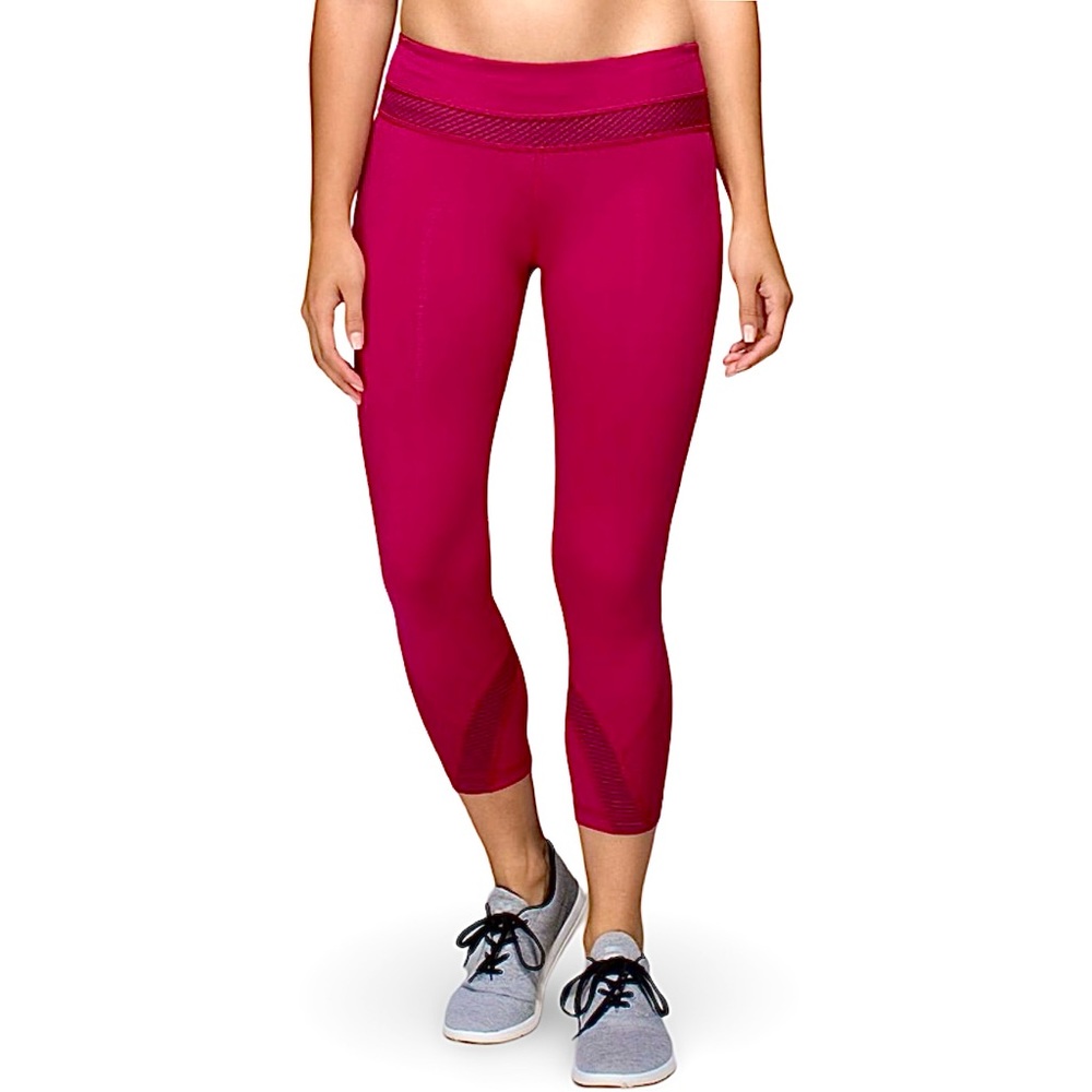 Lululemon Run: Inspire Crop II, Berry, Size 4